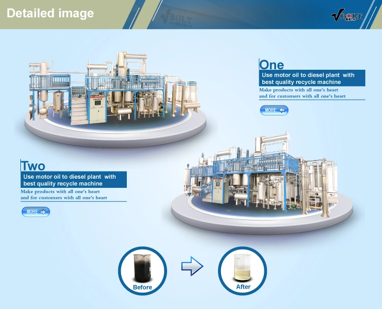 Factory Sell Tyre Oil PE PV Oil Recycling to Diesel Oil Distillation Machine