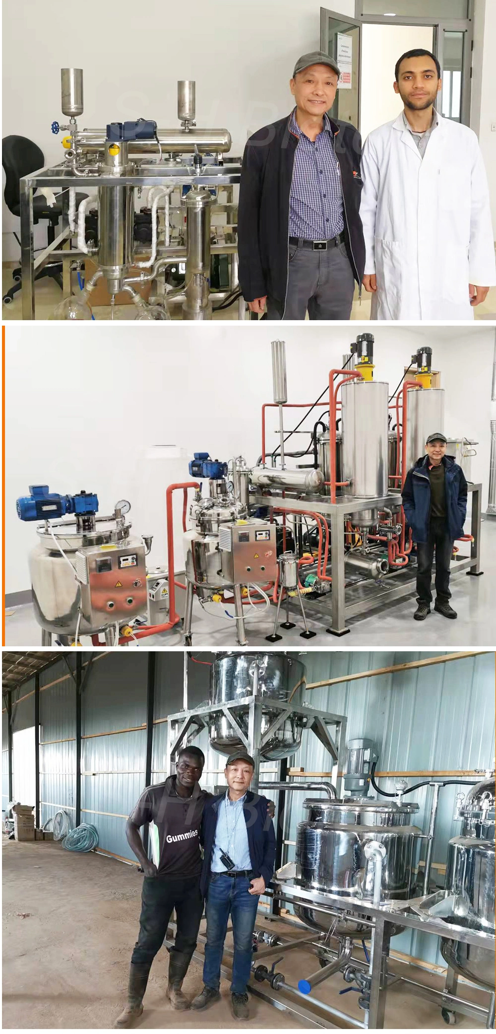 Membrane Evaporator Stainless Steel Molecular Distillation Turnkey Essential Oils