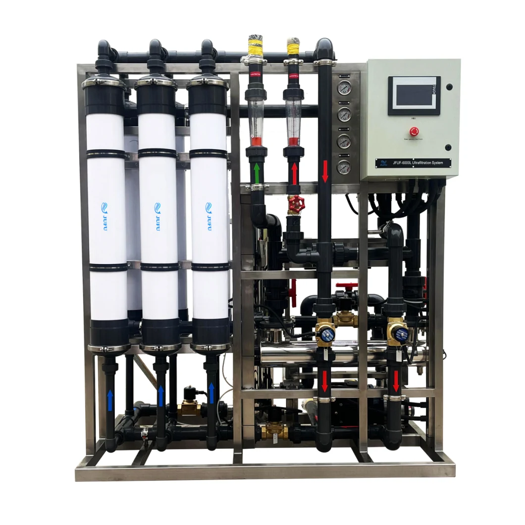 6tph UF Water Treatment Equipment Ultrafiltration System for River Water Well Water Purification